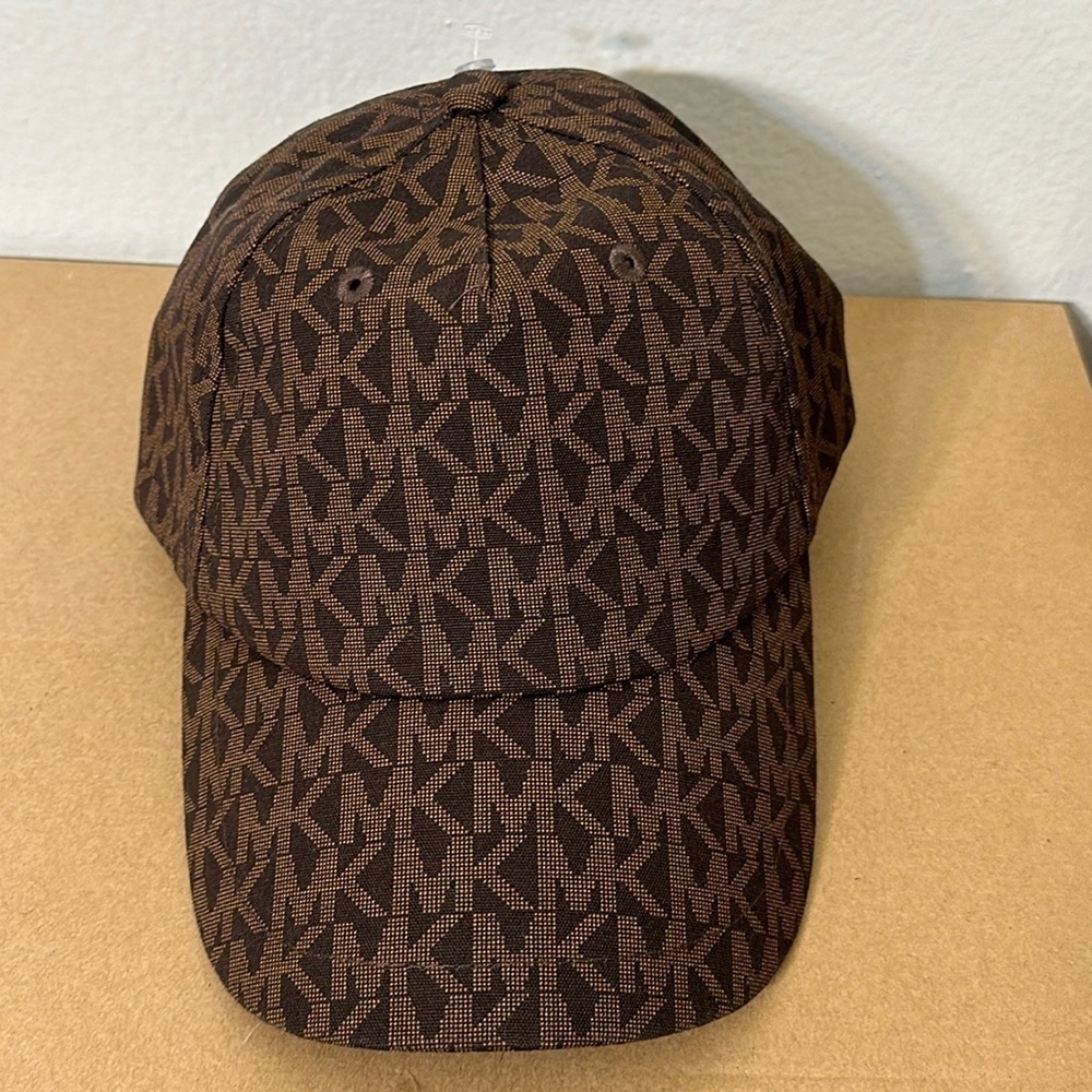 Michael Kors Signature Monogram Baseball Cap - Brown & Tan